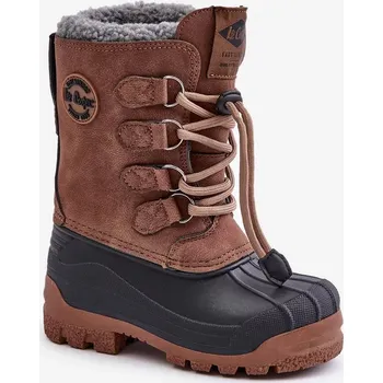 Vysoké Teplé Dětské Sněhule se Stahováním Lee Cooper Hnědé Velikost: 29