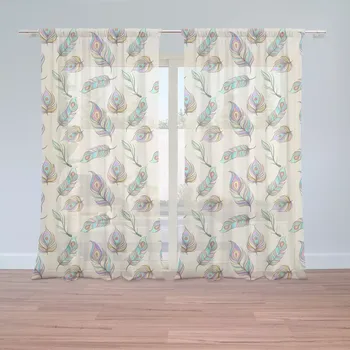 Záclona Sablio Záclony Paví peříčka: 2ks 150x250cm