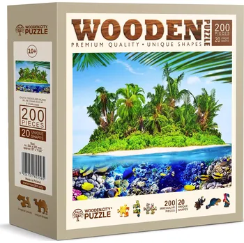 Puzzle Dřevěné puzzle WOODEN CITY Exotický ostrov pokladů 200 dílků