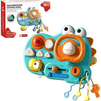 Hračka pro nejmenší Interaktivní volant Montessori Early Learning Little Driver Light-Up