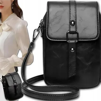 Kabelka Kabelka psaníčko EdiBazzar , eko kůže černá