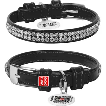 Obojek pro psa Kožený obojek pro psa, dekorativní Waudog, velikost 18-21 cm, šířka: 9 mm