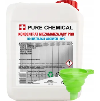 Nemrznoucí směs do chladiče GLYKOL ETYLENOWY 5L PRO KONCENTRÁT SOLÁRNÍ KAPALINA PRO TEPELNÁ ČERPADLA + TRYCHTÝŘ