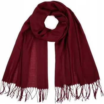 Šála Šála Samadi BORDO lehká, elegantní šála s třásněmi, 180×70 cm