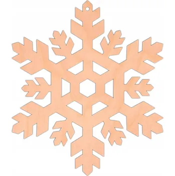 Vánoční dekorace Dřevěná závěsná ozdoba na stromeček SNĚHOVÁ VLOČKA vánoční vánoční koule