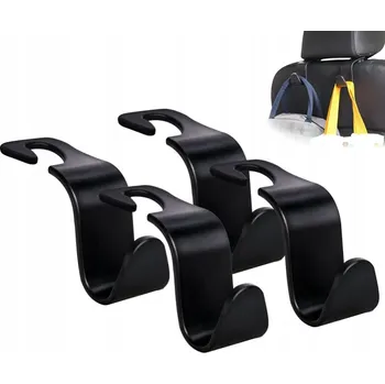 Věšák 4 ks HÁČEK NA OPĚRKU HLAVY DO AUTA NA NÁKUPY - VĚŠÁK