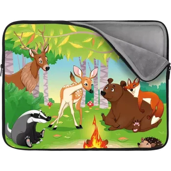 pouzdro na notebook Sablio Obal na notebook Lesní zvířátka 2 - 13"
