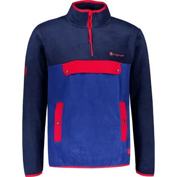 Pánská mikina Pánská fleece mikina ALTISPORT GARM MODRÁ/ČERVENÁ L