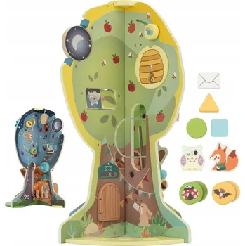Dřevěná hračka Dřevěný Strom Senzorická Hračka Motorická Vzdělávací LUPILU