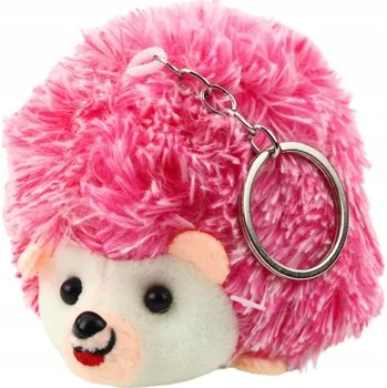 Růžový ježek - přívěsek na klíče