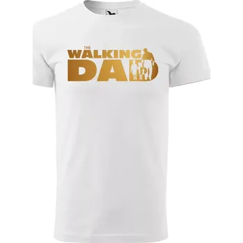 Pánské tričko Sablio Tričko s potiskem THE WALKING DAD - bílé S