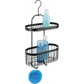 Koupelnový nábytek Závěsná koupelnová police Wenko Classic Plus 47x26,5 cm, černá