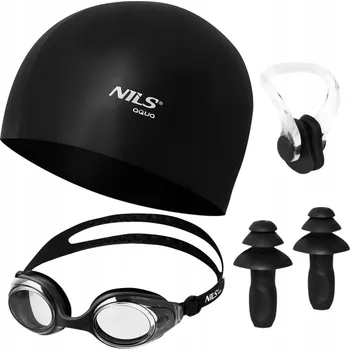 Plavecký Set Brýle na Plavání do Bazénu + Čepice + Špunty do Uší