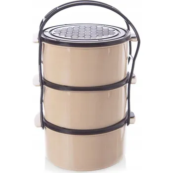 Termobox JÍDELNÍ BOX 3-PATROVÝ, OBĚDOVÝ BOX, TERMOSKA NA JÍDLO DO PRÁCE 3x1,5L