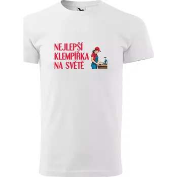 Pánské oblečení Sablio Tričko s potiskem Nejlepší klempířka na světě - bílé S