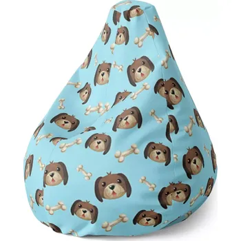 Sedací pytel Sablio Sedací vak Pear Pejsek s kostí - 70 x 95 x 15 cm