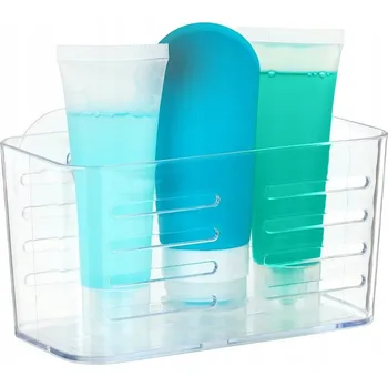 Drátěná police POLIČKA DO SPRCHY KOUPELNOVÝ ORGANIZÉR NA KOSMETIKU NA PŘÍSAVKY KOŠÍK