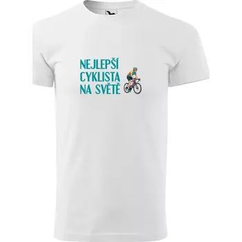 Sablio Tričko s potiskem Nejlepší cyklista na světě - bílé L