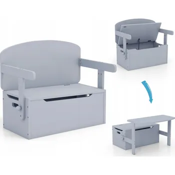 Dětský pokoj Skládací dětský stolek s lavicí a úložným prostorem Lavice pro děti 3v1