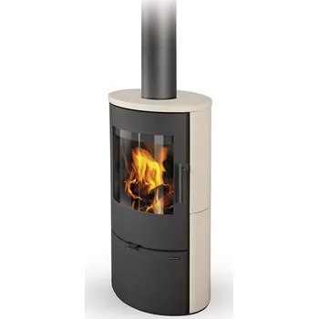 Krbová kamna ROMOTOP EVORA krbová kamna 2,5-6,6 kW, černá/bílá lesklá