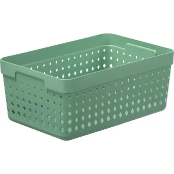 Plastový košík SEOUL 5024 – organizér 10 x 24 x 16 cm – zelená – NHG 15-5024-ze