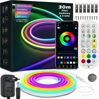 LED páska LED pásek RGB 30 m ledrgb Bluetooth IP67 48 W 24V