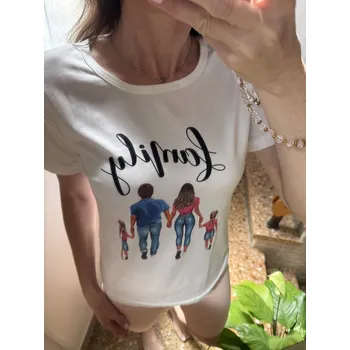 Body BudesIN Bílé tričko Family Girls Velikost: L