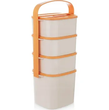 Dóza na potraviny JÍDELNÍ BOX 4-PATROVÝ, NÁDOBY NA JÍDLO DO PRÁCE, RŮZNÉ OBJEMY