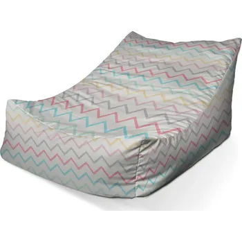 Sedací pytel Sablio Sedací vak Lounge Šestibarevné klikyháky - 120 x 100 x 80 cm