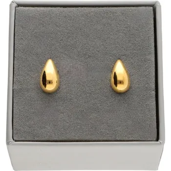 Náušnice Zlaté jemné náušnice hladké slzy rampouchy stříbro 925 pozlacené