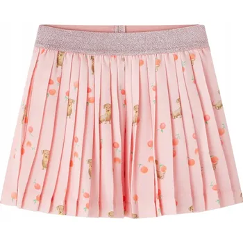 Dívčí sukně DĚTSKÁ SUKNĚ S PEJSKY A OVOCEM, PLISOVANÁ, SVĚTLE ORANŽOVÁ 128