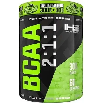 Aminokyselina Kapsle BCAA HORSE BCAA 2:1:1 300 +30 kapslí F IHS Iron Horse 330 g přírodní