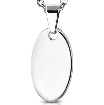 Přívěsek Šperky4U Ocelový přívěšek - mini oválná destička - DR1273