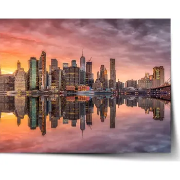 Plakát Sablio Plakát New York Západ slunce - 60x40 cm