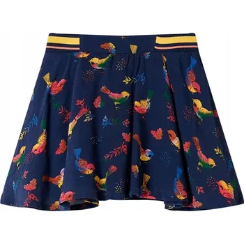 Dívčí sukně Dětská sukýnka se vzorem ptáčků, tmavě modrá, velikost 104