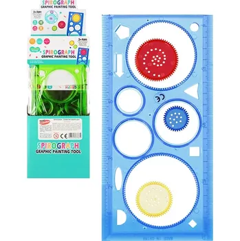 Grafická šablona spirograf s kruhovými koly