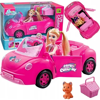 Panenka Panenka v kabrioletu s pejskem Norimpex vícebarevná 19 cm