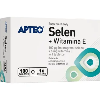 Apteo Selen + vitamín E doplněk stravy vlasy nehty 100 tablet
