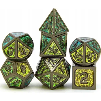 Příslušenství k deskovým hrám SÍLA DRUIDŮ SADA 7 KOVOVÝCH RPG kostek
