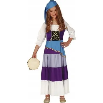 Karnevalový kostým KOSTÝM MALÁ CIKÁNKA S ŠÁTKEM VEL. 128