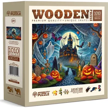 Puzzle WOODEN CITY Dřevěné Halloweenský hrad 1010 dílků