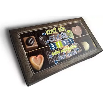 Bonboniéra Sablio Pralinky Když Bůh stvořil šéfy - 10 ks pralinek