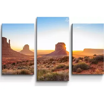 Obraz Sablio Obraz - 3-dílný Skály v poušti 2 - 75x50 cm