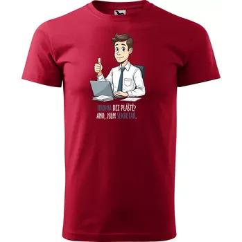 Pánské tričko Sablio Tričko s potiskem Hrdina bez pláště? Ano, jsem sekretář - červené 5XL