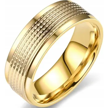 Prsten Pánský ocelový prsten – Zlatý pečetní prsten Klasický Ocel ocel