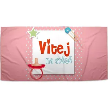 Osuška Sablio Ručník Vítej na světě 3 - 50x100 cm