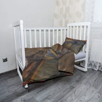 Povlečení Sablio Mikroplyšové dětské povlečení do postýlky Výkřik - Edvard Munch - 120x90 / 40x60