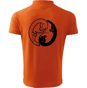 Pánská košile Jezevčíci - Jin jang - Polokošile pánská Pique Polo 203 - L ( Oranžová )