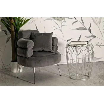 Křeslo Designové křeslo Harmony šedé