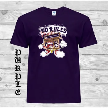 Pánská móda panske-levne-bavlnene-vtipne-tricko-potisk-radio Barva: Purple - purpurová, velikost: S